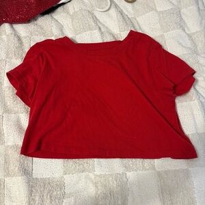 Red Cropped T-Shirt